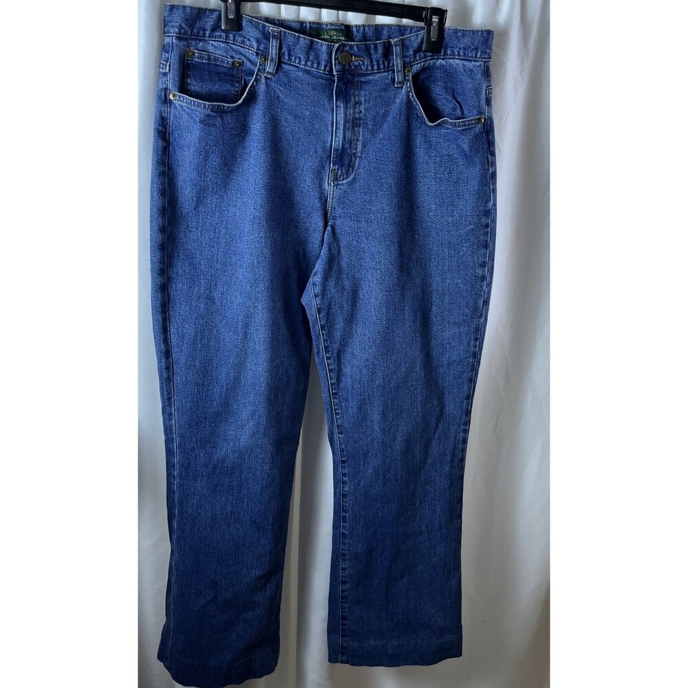 Vintage Lauren Jeans Co. By Ralph Lauren Women’s Straight Leg Blue Denim Jeans